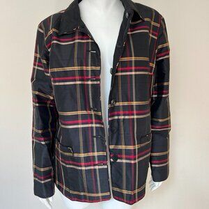 Vintage Harris Wallace Silk Plaid reversible shacket size 10